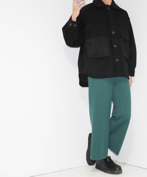 Ritzy（リッツィー）の「ポリメルトン D/S ビッグポケットブルゾン レディース メンズ（ブルゾン・メンズ・ベージュ/グレイッシュベージュ/サックスブルー/ブラック・MEDIUM/LARGE/X-LARGE）」の15枚目の写真