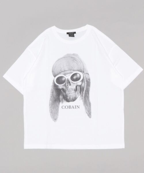 BIAS(バイアス)の「【BIAS】別注ビッグシルエットティー COBAIN(Tシャツ/カットソー・メンズ・ホワイト・S)」の1枚目の写真