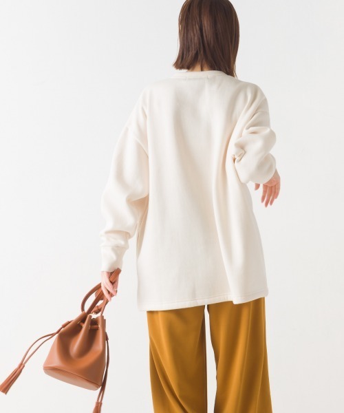 OMNES（オムネス）の「裏起毛ミディアム丈ドットボタンカーディガン（カーディガン/ボレロ・レディース・ホワイト系その他/パープル/オレンジ/アイボリー/ブラック/グレー系その他・FREE）」の9枚目の写真