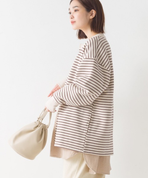 OMNES（オムネス）の「裏起毛ミディアム丈ドットボタンカーディガン（カーディガン/ボレロ・レディース・ホワイト系その他/パープル/オレンジ/アイボリー/ブラック/グレー系その他・FREE）」の13枚目の写真