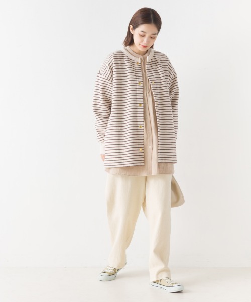 OMNES（オムネス）の「裏起毛ミディアム丈ドットボタンカーディガン（カーディガン/ボレロ・レディース・ホワイト系その他/パープル/オレンジ/アイボリー/ブラック/グレー系その他・FREE）」の15枚目の写真