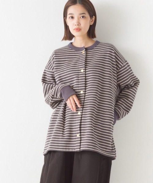 OMNES（オムネス）の「裏起毛ミディアム丈ドットボタンカーディガン（カーディガン/ボレロ・レディース・ホワイト系その他/パープル/オレンジ/アイボリー/ブラック/グレー系その他・FREE）」の22枚目の写真