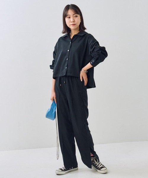 CPOスーパーショートブラウス RERACS CPO SUPER SHORT BLOUSE(36 BLACK): THE RERACS: WOMENS