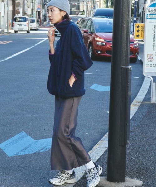 Auntie Rosa Holiday(アンティローザホリデー)の「フリーススタンドプルオーバー / ブルゾン(その他トップス・レディース・ネイビー/アイボリー/チャコールグレー・FREE)」の7枚目の写真