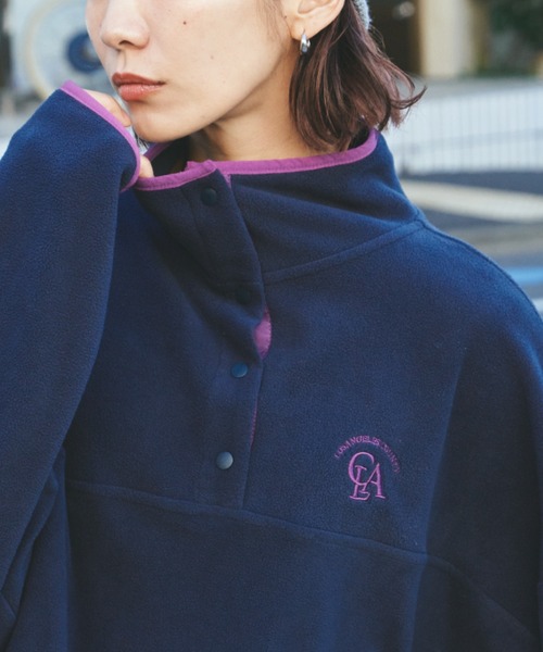 Auntie Rosa Holiday(アンティローザホリデー)の「フリーススタンドプルオーバー / ブルゾン(その他トップス・レディース・ネイビー/アイボリー/チャコールグレー・FREE)」の4枚目の写真