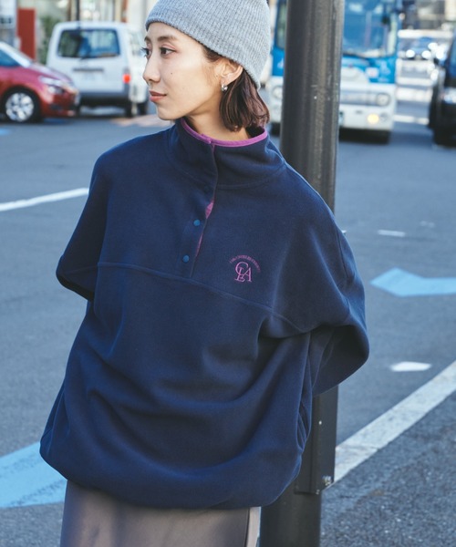 Auntie Rosa Holiday(アンティローザホリデー)の「フリーススタンドプルオーバー / ブルゾン(その他トップス・レディース・ネイビー/アイボリー/チャコールグレー・FREE)」の13枚目の写真