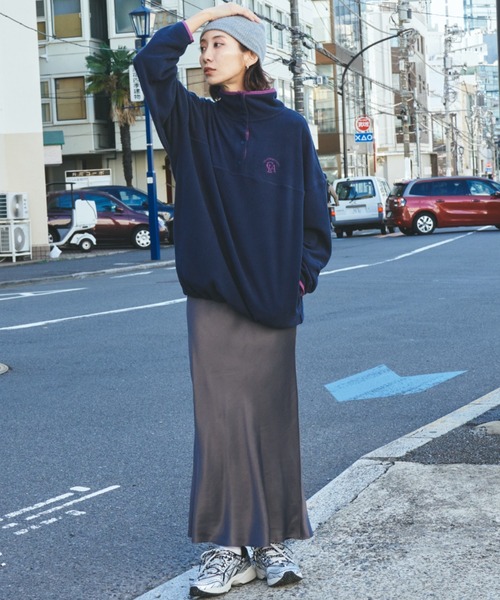 Auntie Rosa Holiday(アンティローザホリデー)の「フリーススタンドプルオーバー / ブルゾン(その他トップス・レディース・ネイビー/アイボリー/チャコールグレー・FREE)」の10枚目の写真