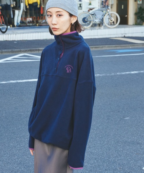 Auntie Rosa Holiday(アンティローザホリデー)の「フリーススタンドプルオーバー / ブルゾン(その他トップス・レディース・ネイビー/アイボリー/チャコールグレー・FREE)」の11枚目の写真