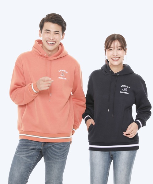 Arnold Palmer（アーノルドパーマー）の「バルキー裏起毛 シェア ライン リブ フーディー（パーカー・レディース・グレー/ネイビー/オレンジ・XS/S/M/L/LL）」の3枚目の写真