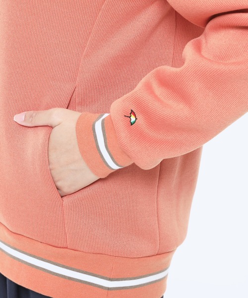 Arnold Palmer（アーノルドパーマー）の「バルキー裏起毛 シェア ライン リブ フーディー（パーカー・レディース・グレー/ネイビー/オレンジ・XS/S/M/L/LL）」の6枚目の写真