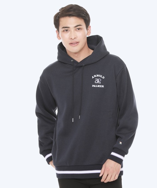 Arnold Palmer（アーノルドパーマー）の「バルキー裏起毛 シェア ライン リブ フーディー（パーカー・レディース・グレー/ネイビー/オレンジ・XS/S/M/L/LL）」の21枚目の写真