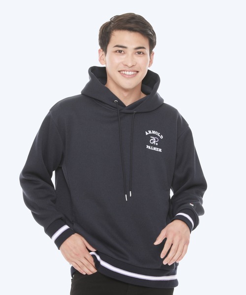 Arnold Palmer（アーノルドパーマー）の「バルキー裏起毛 シェア ライン リブ フーディー（パーカー・レディース・グレー/ネイビー/オレンジ・XS/S/M/L/LL）」の22枚目の写真