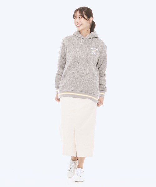 Arnold Palmer（アーノルドパーマー）の「バルキー裏起毛 シェア ライン リブ フーディー（パーカー・レディース・グレー/ネイビー/オレンジ・XS/S/M/L/LL）」の19枚目の写真