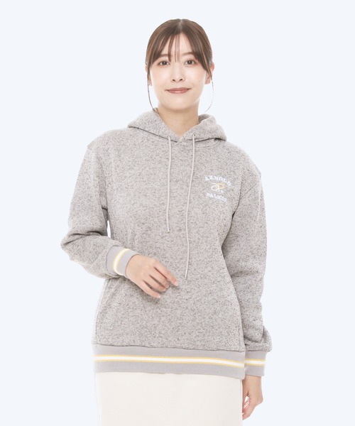 Arnold Palmer（アーノルドパーマー）の「バルキー裏起毛 シェア ライン リブ フーディー（パーカー・レディース・グレー/ネイビー/オレンジ・XS/S/M/L/LL）」の18枚目の写真