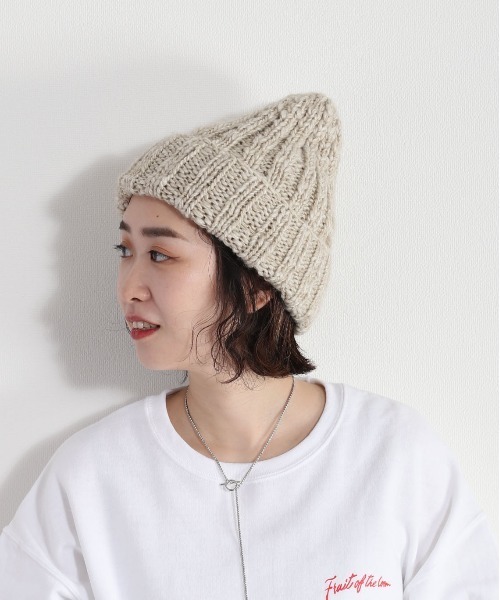 cepo(セポ)の「ミックスニットキャップ(ニットキャップ/ビーニー・レディース・ベージュ/チャコール・FREE)」の10枚目の写真