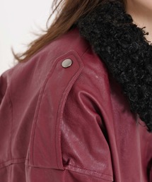 3WAY フライトジャケット バーガンディ tina JOJUN TINA：JOJUN（ティーナジョジュン）の「3WAY フライトジャケット TINA