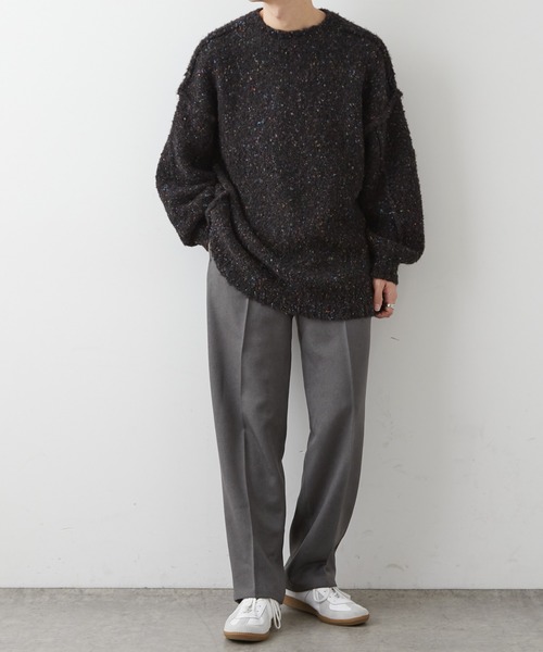 DISCOAT（ディスコート）の「ウールライクストレッチワイドストレートパンツ（スラックス・メンズ・ブラック/ブラウン/グレー・MEDIUM/LARGE）」の12枚目の写真