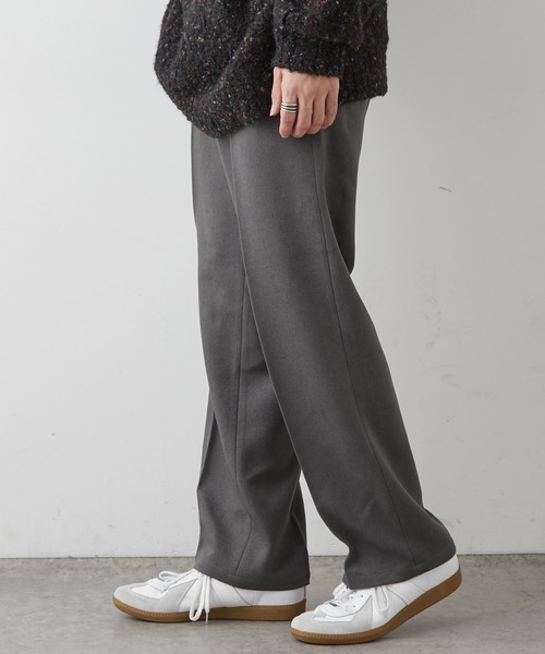 DISCOAT（ディスコート）の「ウールライクストレッチワイドストレートパンツ（スラックス・メンズ・ブラック/ブラウン/グレー・MEDIUM/LARGE）」の4枚目の写真