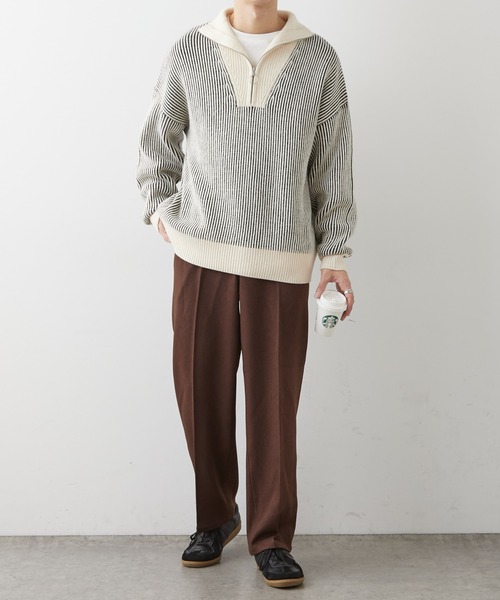 DISCOAT（ディスコート）の「ウールライクストレッチワイドストレートパンツ（スラックス・メンズ・ブラック/ブラウン/グレー・MEDIUM/LARGE）」の22枚目の写真