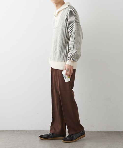 DISCOAT（ディスコート）の「ウールライクストレッチワイドストレートパンツ（スラックス・メンズ・ブラック/ブラウン/グレー・MEDIUM/LARGE）」の7枚目の写真
