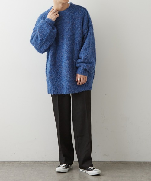 DISCOAT（ディスコート）の「ウールライクストレッチワイドストレートパンツ（スラックス・メンズ・ブラック/ブラウン/グレー・MEDIUM/LARGE）」の5枚目の写真