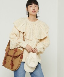 FREAK'S STORE | 襟付きケーブルニットプルオーバー(ニット/セーター)