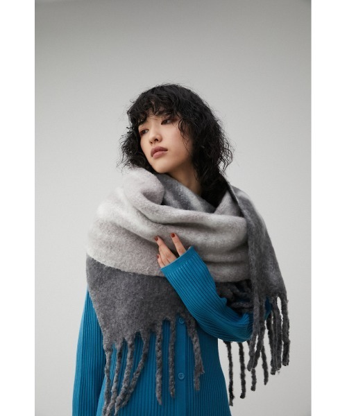 AZUL by moussy(アズールバイマウジー)の「TIE DYE FLUFFY STOLEⅡ/タイダイフラッフィーストールⅡ(マフラー・レディース・ベージュ系その他/グレー系その他・FREE)」の5枚目の写真