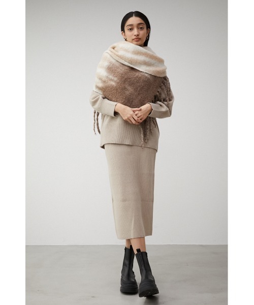 AZUL by moussy(アズールバイマウジー)の「TIE DYE FLUFFY STOLEⅡ/タイダイフラッフィーストールⅡ(マフラー・レディース・ベージュ系その他/グレー系その他・FREE)」の14枚目の写真
