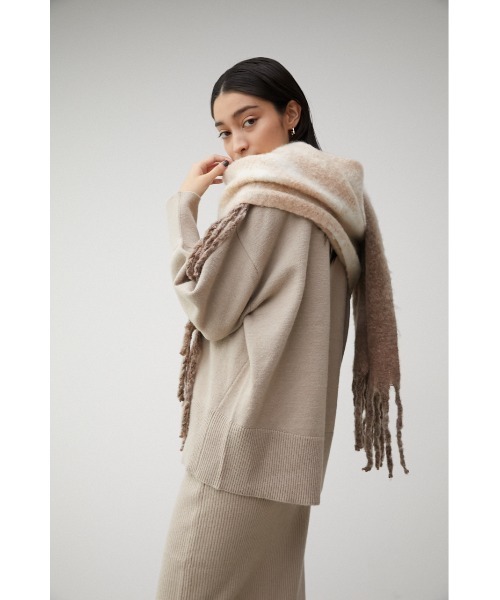 AZUL by moussy(アズールバイマウジー)の「TIE DYE FLUFFY STOLEⅡ/タイダイフラッフィーストールⅡ(マフラー・レディース・ベージュ系その他/グレー系その他・FREE)」の15枚目の写真