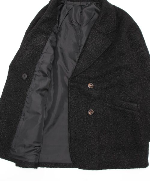 koe（コエ）の「リングビックシルエットダブルジャケット（その他アウター・レディース・ブラック/アイボリー/モカ・FREE）」の4枚目の写真