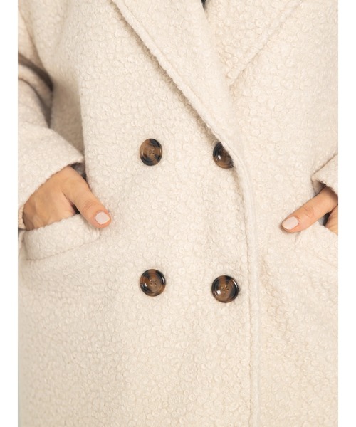 koe（コエ）の「リングビックシルエットダブルジャケット（その他アウター・レディース・ブラック/アイボリー/モカ・FREE）」の11枚目の写真