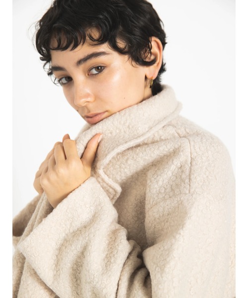 koe（コエ）の「リングビックシルエットダブルジャケット（その他アウター・レディース・ブラック/アイボリー/モカ・FREE）」の12枚目の写真