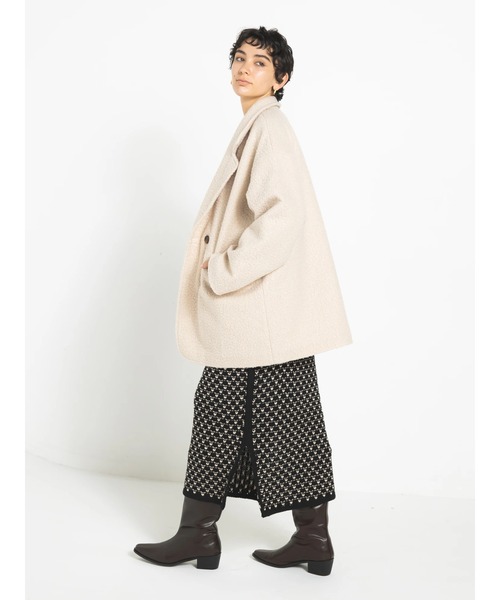 koe（コエ）の「リングビックシルエットダブルジャケット（その他アウター・レディース・ブラック/アイボリー/モカ・FREE）」の16枚目の写真