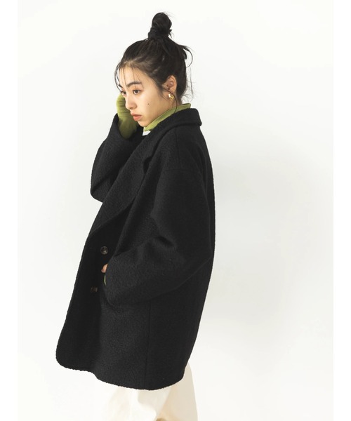 koe（コエ）の「リングビックシルエットダブルジャケット（その他アウター・レディース・ブラック/アイボリー/モカ・FREE）」の22枚目の写真