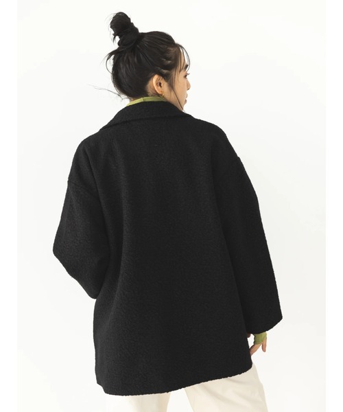 koe（コエ）の「リングビックシルエットダブルジャケット（その他アウター・レディース・ブラック/アイボリー/モカ・FREE）」の17枚目の写真