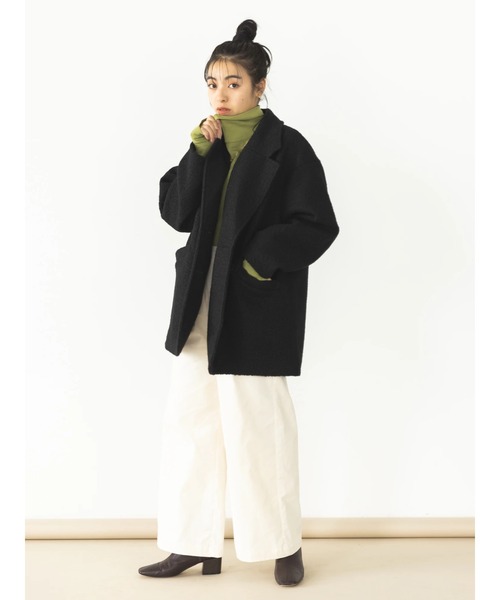 koe（コエ）の「リングビックシルエットダブルジャケット（その他アウター・レディース・ブラック/アイボリー/モカ・FREE）」の21枚目の写真