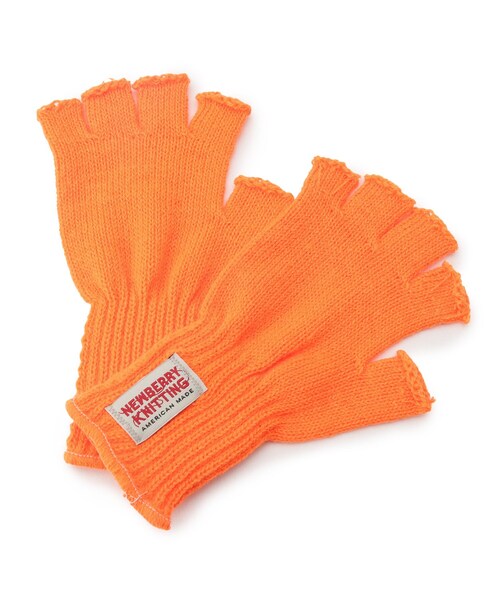 NEWBERRY KNITTING(ニューベリーニッティング)の「◆NEWBERRY KNITTING/ニューベリーニッティング ハーフグローブ(手袋・レディース・チャコールグレー/ブラック/オレンジ/ボルドー・00)」の4枚目の写真