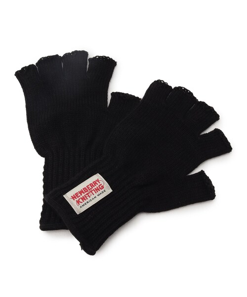 NEWBERRY KNITTING(ニューベリーニッティング)の「◆NEWBERRY KNITTING/ニューベリーニッティング ハーフグローブ(手袋・レディース・チャコールグレー/ブラック/オレンジ/ボルドー・00)」の2枚目の写真