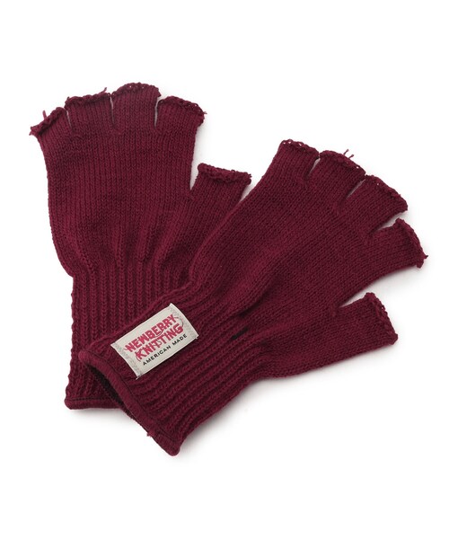 NEWBERRY KNITTING(ニューベリーニッティング)の「◆NEWBERRY KNITTING/ニューベリーニッティング ハーフグローブ(手袋・レディース・チャコールグレー/ブラック/オレンジ/ボルドー・00)」の6枚目の写真