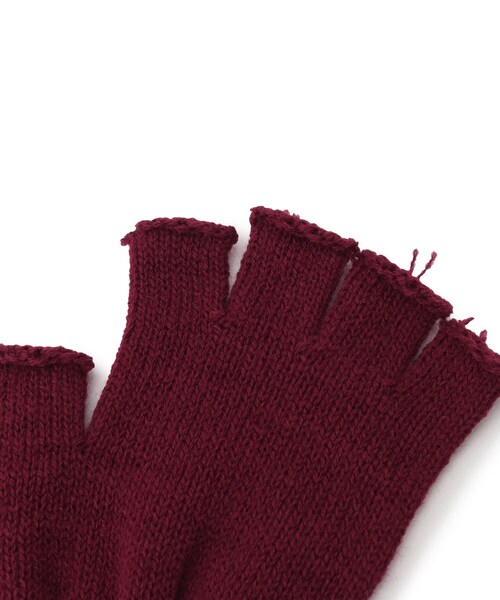 NEWBERRY KNITTING(ニューベリーニッティング)の「◆NEWBERRY KNITTING/ニューベリーニッティング ハーフグローブ(手袋・レディース・チャコールグレー/ブラック/オレンジ/ボルドー・00)」の8枚目の写真