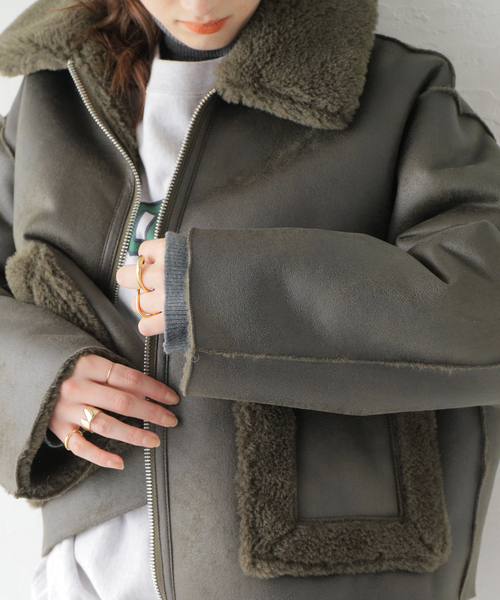 JAKKE/ジャッキー　VERA SHEARLING AVIATOR ジャケット jakke（ジャッキー）の「【JAKKE/ジャッキー】VERA SHEARLING AVIATOR
