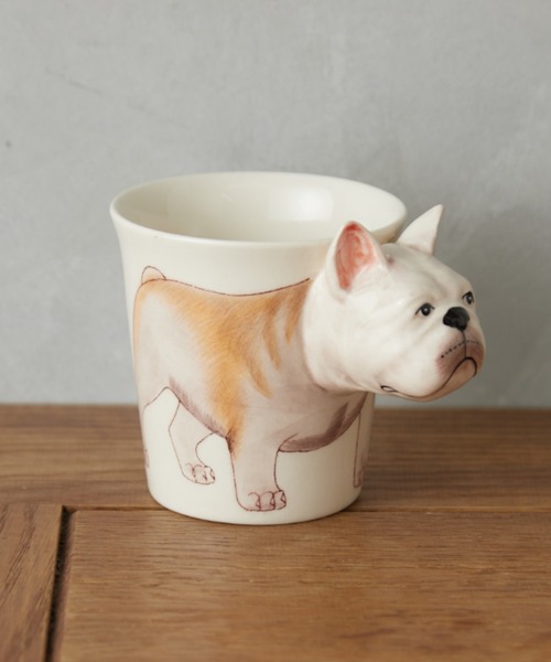 BIRTHDAY BAR（バースデイバー）の「Animal Mug アニマル マグカップ（グラス/マグカップ/タンブラー・レディース・グレー/ブラウン/ベージュ/ダークブラウン/ナチュラル/ホワイト/ライトグレー/オレンジ/ブラック/レッド/オートミール/ブルー・フリー）」の9枚目の写真