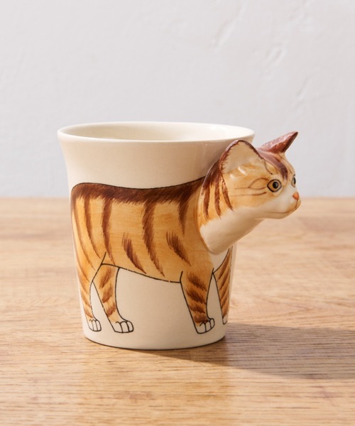 BIRTHDAY BAR（バースデイバー）の「Animal Mug アニマル マグカップ（グラス/マグカップ/タンブラー・レディース・グレー/ブラウン/ベージュ/ダークブラウン/ナチュラル/ホワイト/ライトグレー/オレンジ/ブラック/レッド/オートミール/ブルー・フリー）」の12枚目の写真