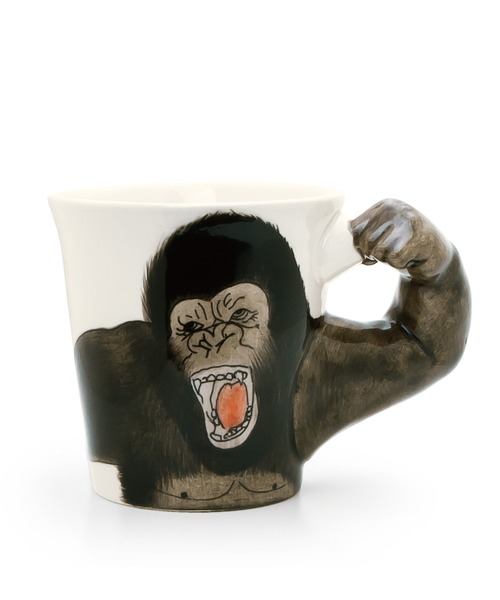 BIRTHDAY BAR（バースデイバー）の「Animal Mug アニマル マグカップ（グラス/マグカップ/タンブラー・レディース・グレー/ブラウン/ベージュ/ダークブラウン/ナチュラル/ホワイト/ライトグレー/オレンジ/ブラック/レッド/オートミール/ブルー・フリー）」の19枚目の写真