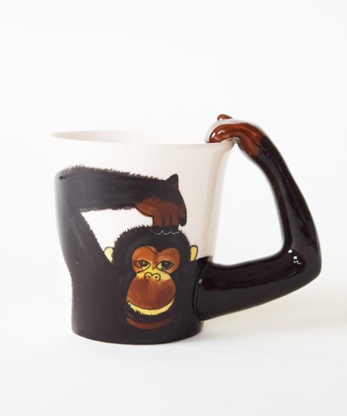 BIRTHDAY BAR（バースデイバー）の「Animal Mug アニマル マグカップ（グラス/マグカップ/タンブラー・レディース・グレー/ブラウン/ベージュ/ダークブラウン/ナチュラル/ホワイト/ライトグレー/オレンジ/ブラック/レッド/オートミール/ブルー・フリー）」の21枚目の写真