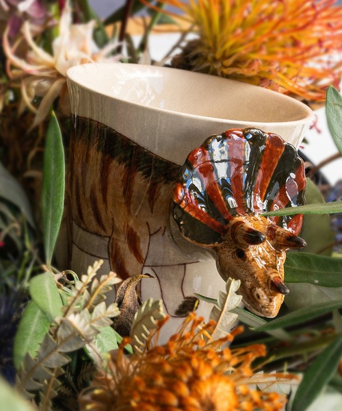 BIRTHDAY BAR（バースデイバー）の「Animal Mug アニマル マグカップ（グラス/マグカップ/タンブラー・レディース・グレー/ブラウン/ベージュ/ダークブラウン/ナチュラル/ホワイト/ライトグレー/オレンジ/ブラック/レッド/オートミール/ブルー・フリー）」の15枚目の写真