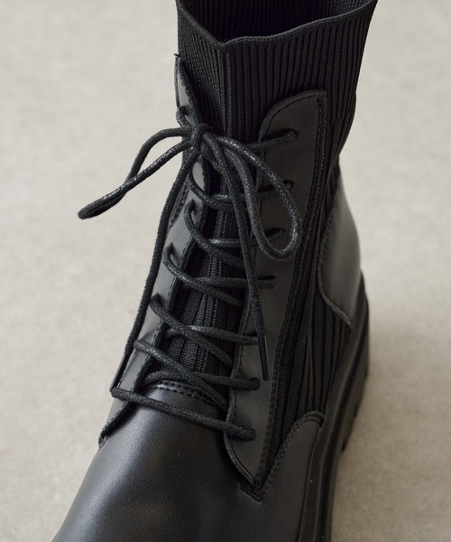 BEARDSLEY（ビアズリー）の「【BEARDSLEY】エンジニアニット切替ブーツ
