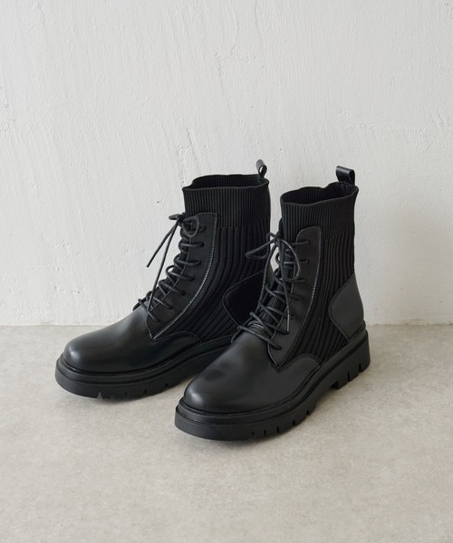 BEARDSLEY（ビアズリー）の「【BEARDSLEY】エンジニアニット切替ブーツ