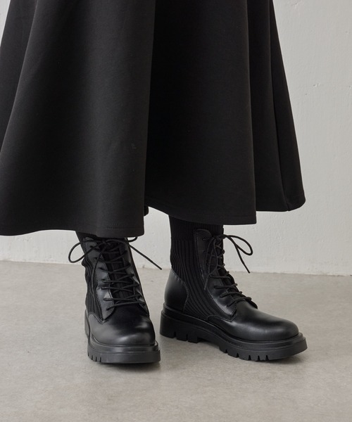 BEARDSLEY（ビアズリー）の「【BEARDSLEY】エンジニアニット切替ブーツ