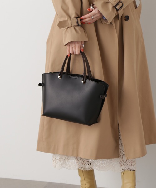 N.（N. Natural Beauty Basic）（エヌエヌナチュラルビューティーベーシック）の「◆サイドベルトミニショルダーバッグ（ショルダーバッグ・レディース・ブラック/オフホワイト/グレイッシュベージュ・ﾌﾘ-）」の6枚目の写真